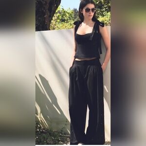 Zara Black Wide Leg Pants